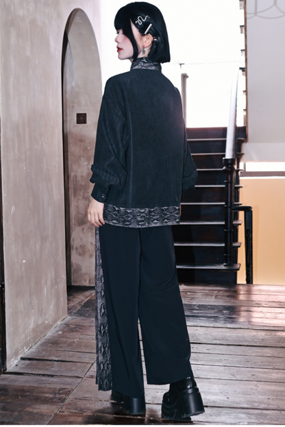 プライシングスネークプリントスカーフシャツ