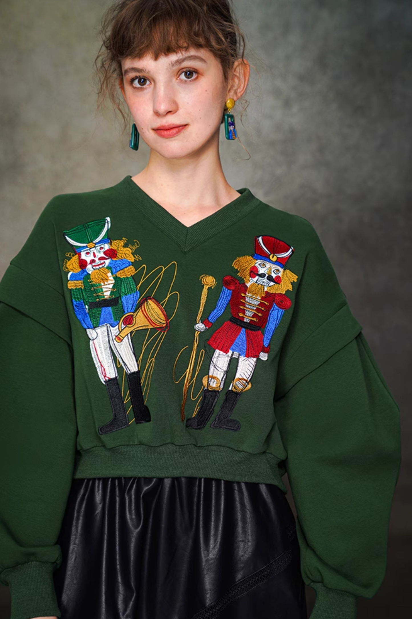 Retro Toy Wide V-Neck Top