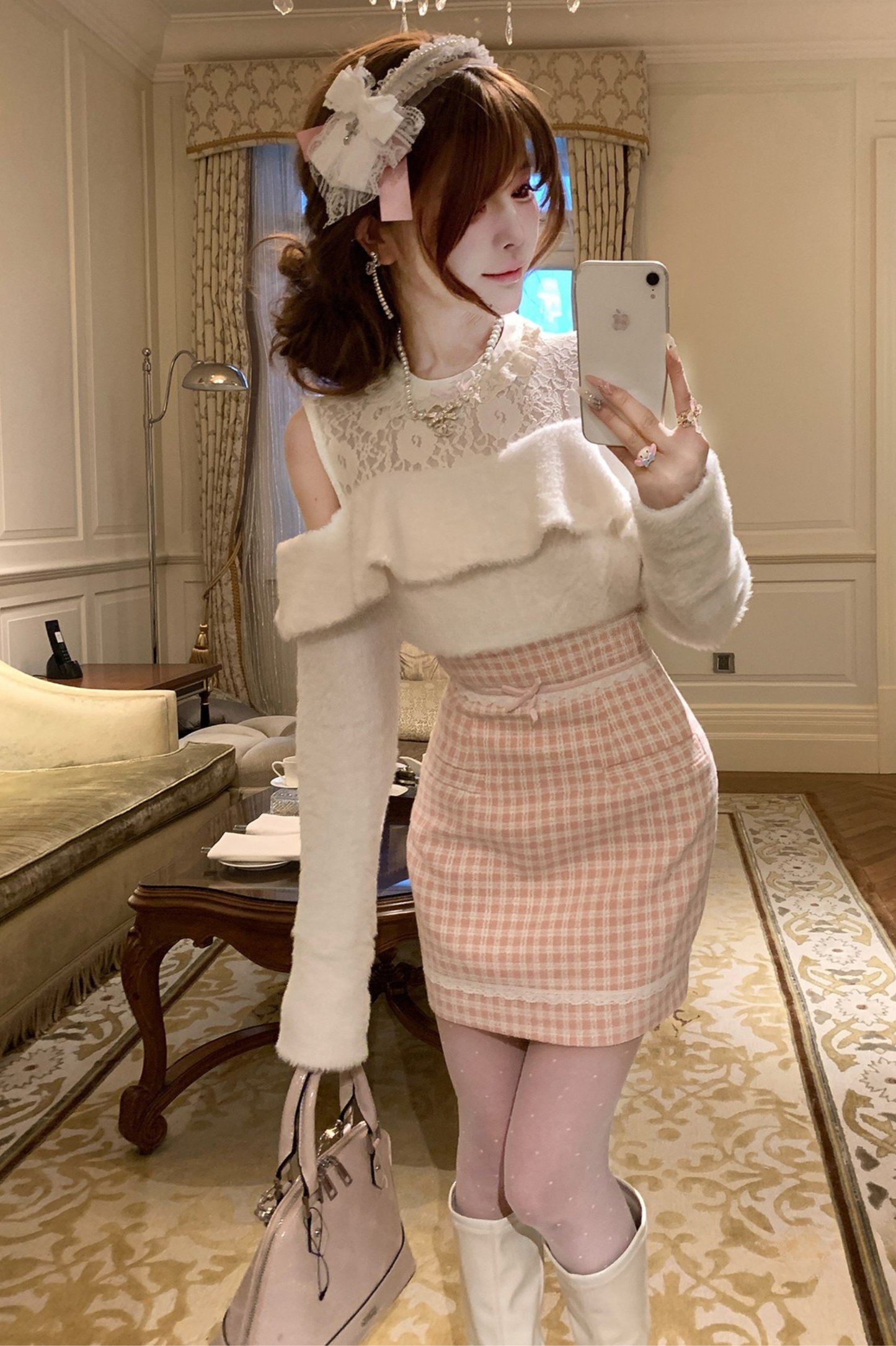 Sweet Powder Pure Off-the-shoulder Dress