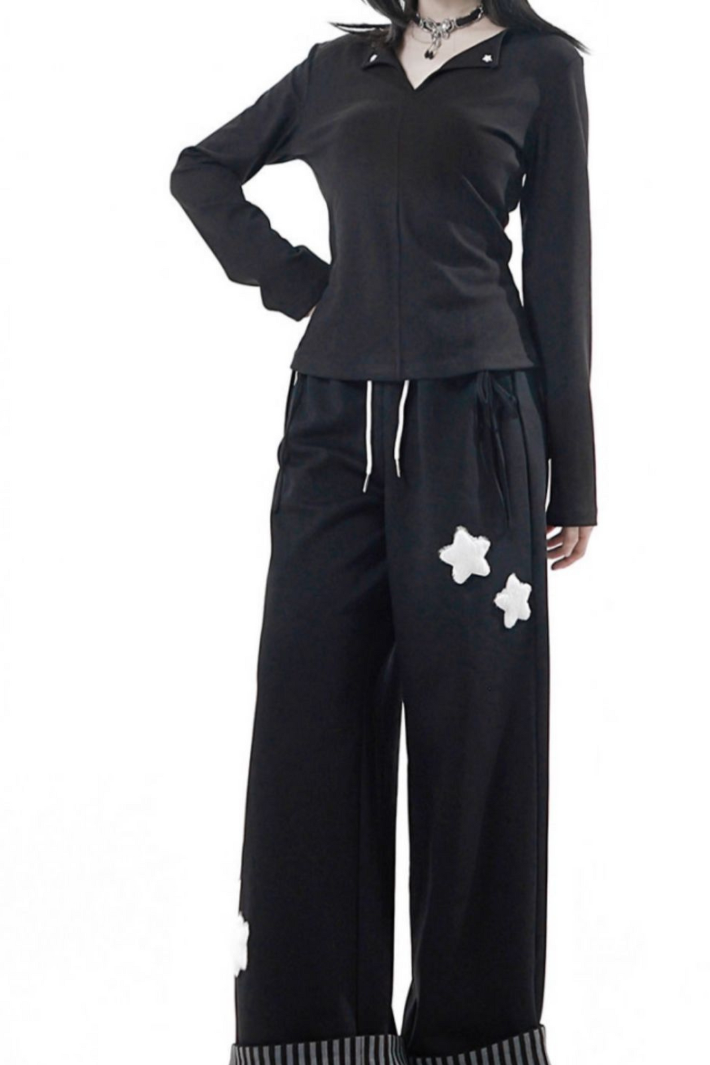 ステッチウエストベーシックトップス