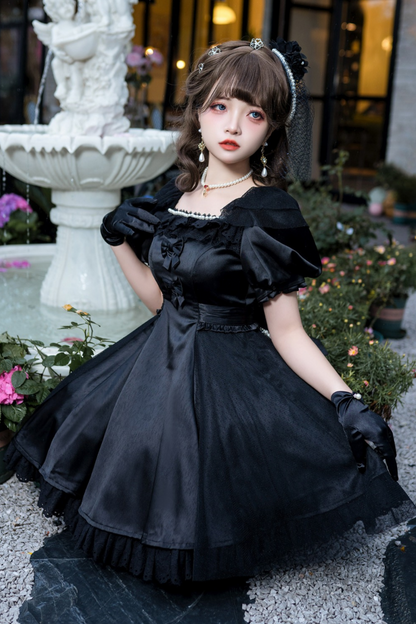 Mystery Chic Girly Ribbon Dress + Accessories