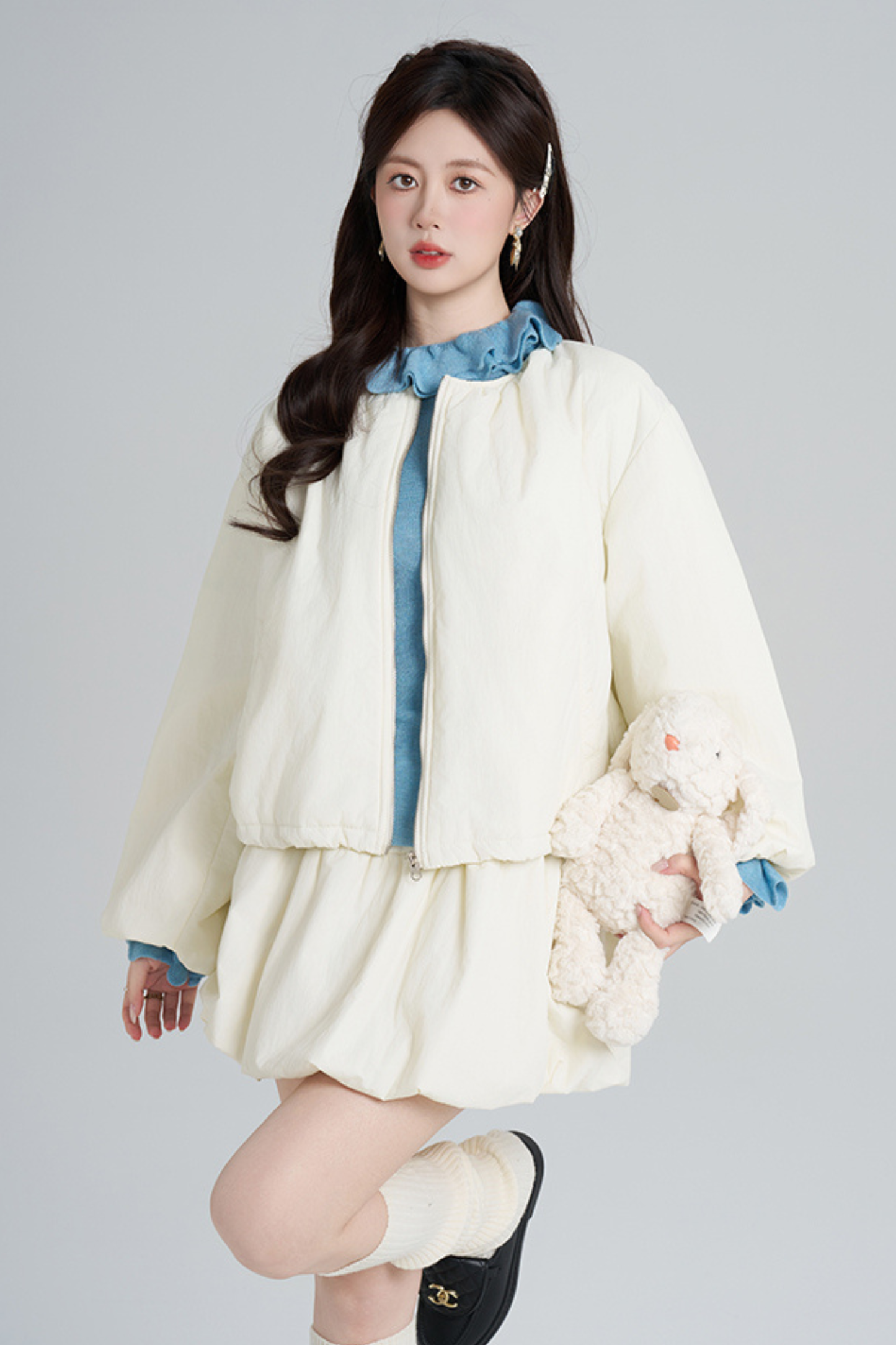 マカロンジップアウター+スカート