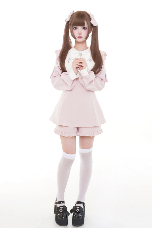 Sweet Pure Doll Peplum Top + Shorts