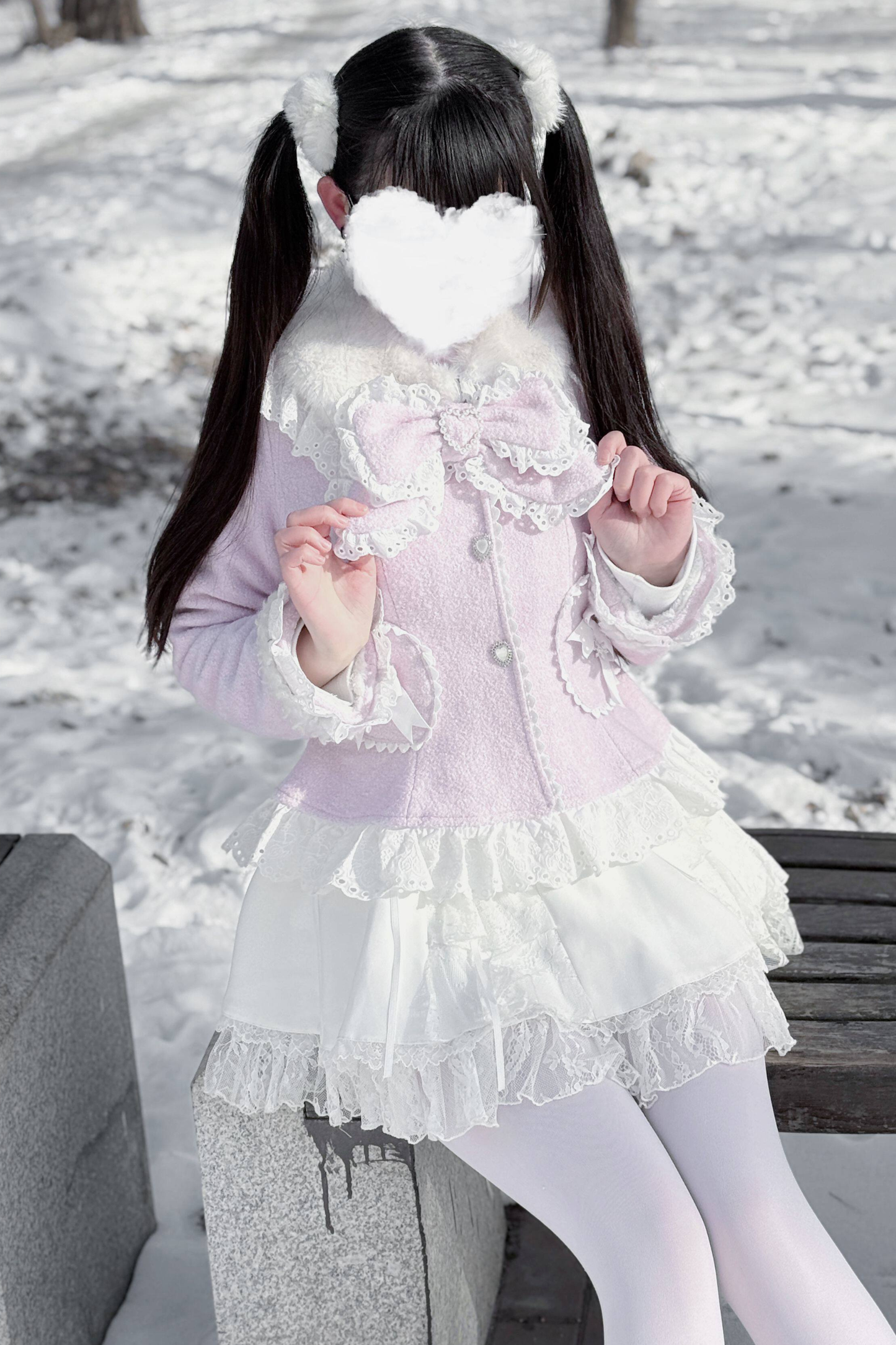 レースリボンスリムスイートコート