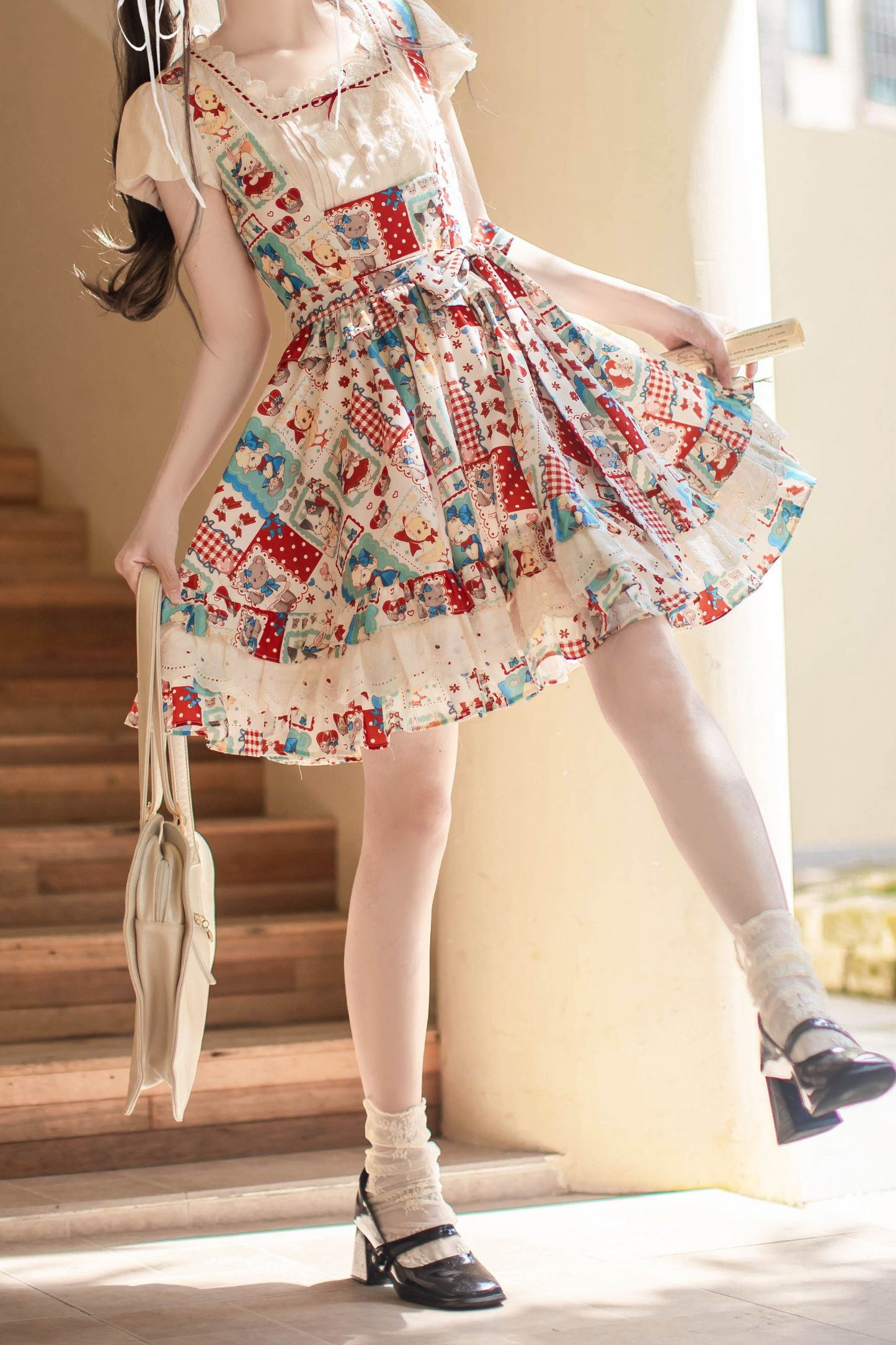【予約商品】レトロポップベストスカート＋シャツ