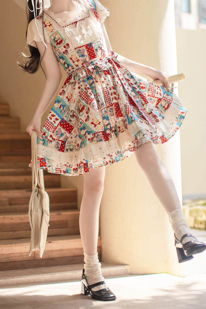 【予約商品】レトロポップベストスカート＋シャツ