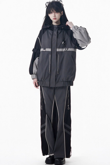 モードダークジャケット+ロングパンツ+スカート+レッグウォーマー