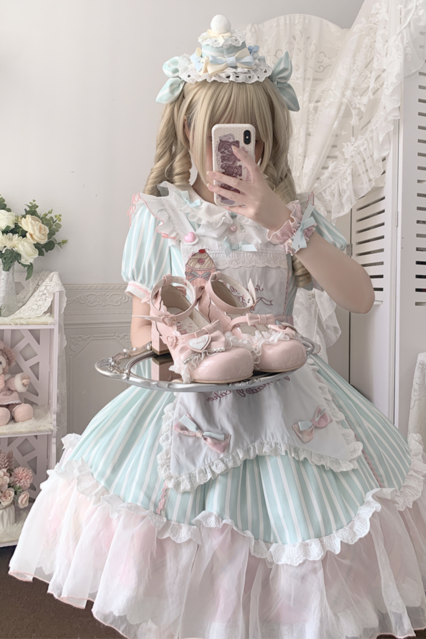 レースリボンロリータシューズ