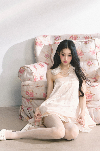 フレンチレースフラワードレス