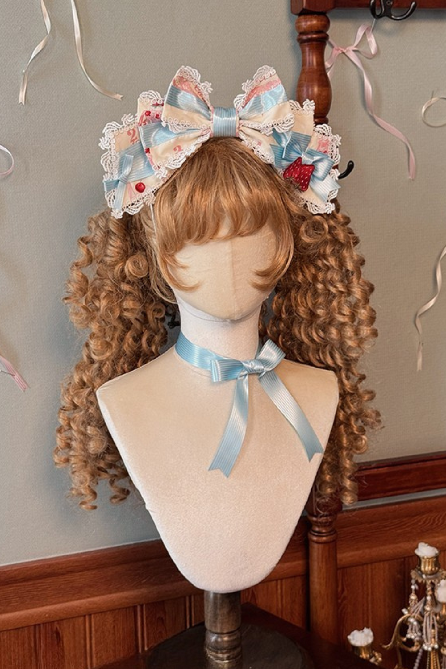 [Pre-order Deadline: July 8] Strawberry Series Bonnet + Ribbon Headband