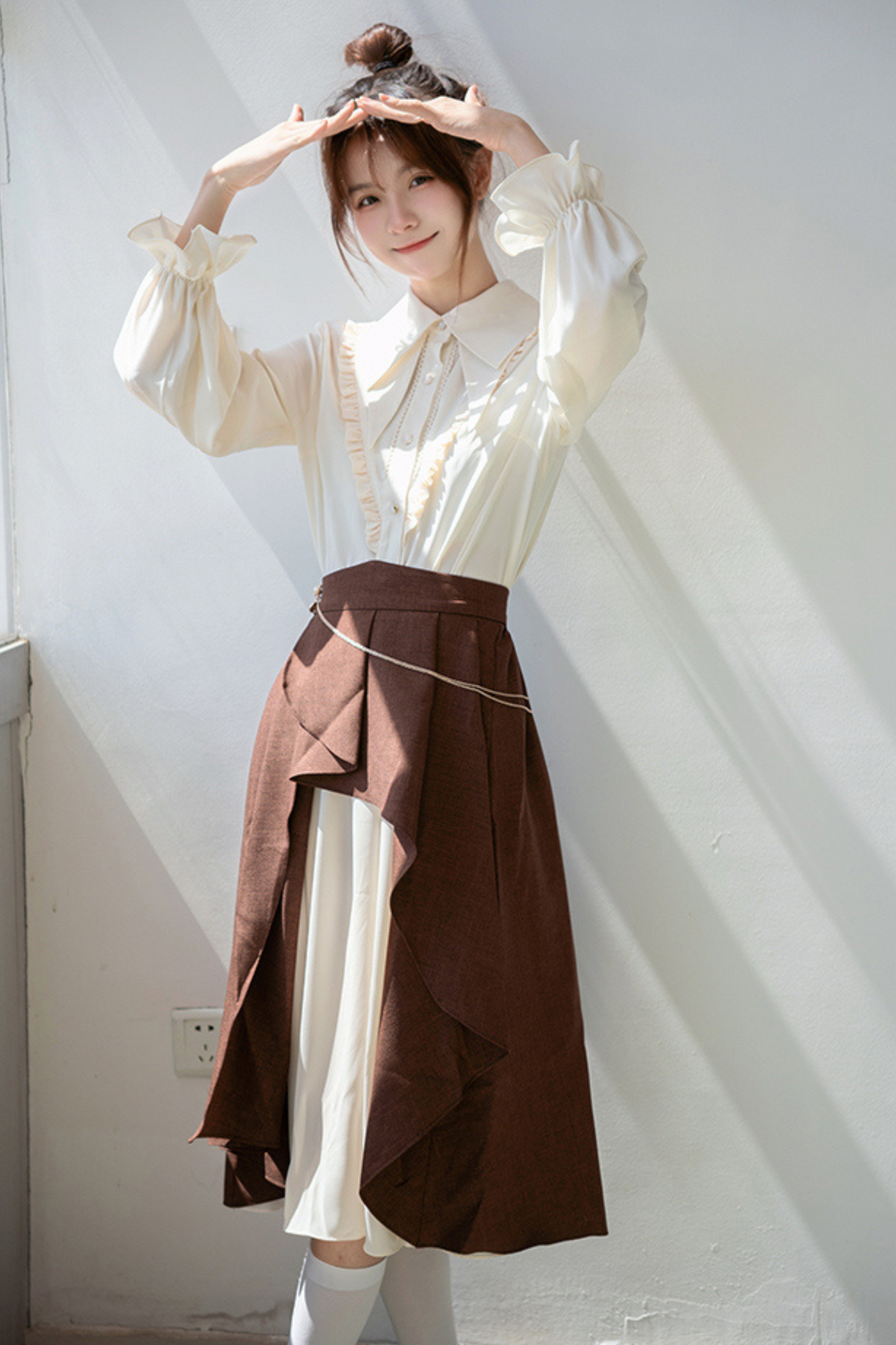 エレガントシャツ+イレギュラースカート