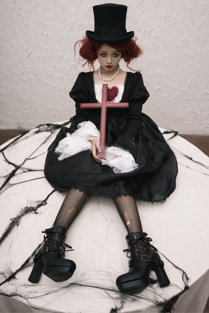 【12月8日予約締切】LACYBONESダークゴシックパンクブーツ