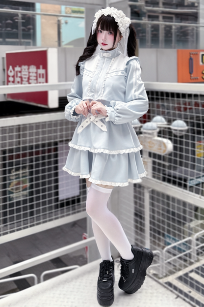 Aqua Dark Kawaii Kleid