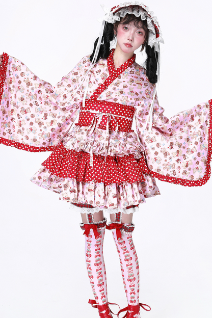 Retro-Pop-Lolita-Kimono-Oberteil