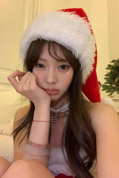 Sweet Cute Ribbon Santa Hat