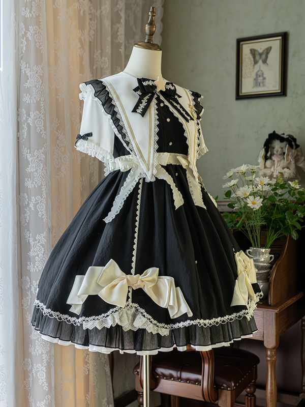 Magical Girl Sleeping Star Ribbon Lolita Dress