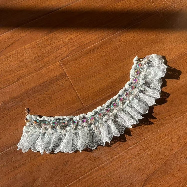 Snow Rabbit Ball Series: Bonnet with rabbit ears + crown veil + accessories