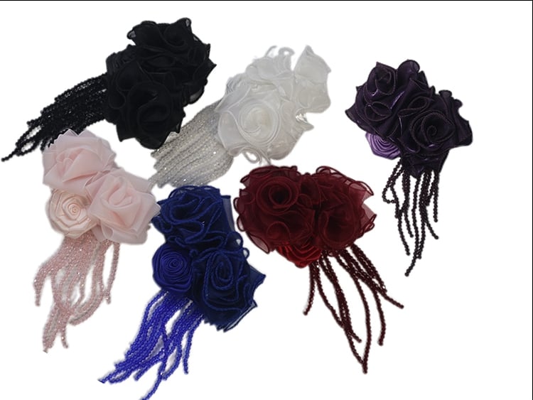 [Date limite de réservation 8 janvier] Set Complet avec Accessoires de Robe Bustier Jacquard Gothic Sombre à Longue Traîne