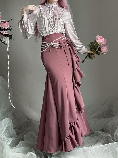 【12月23日予約締切】トワイライトレインロマンティックフリルシャツ