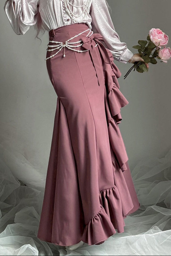 【12月23日予約締切】トワイライトレインロマンティックフリルマーメイドスカート