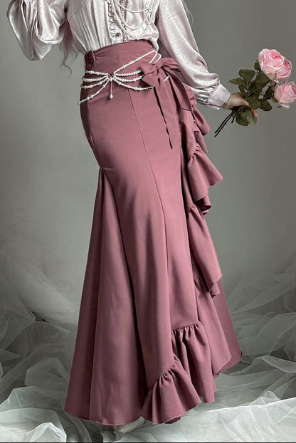 【12月23日予約締切】トワイライトレインロマンティックフリルマーメイドスカート