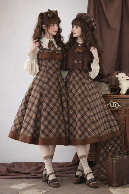 [Reservation Deadline February 3rd] Vintage Detective Series Lapel Cape + Flap Collar Jumper Skirt + Ribbon Brooch