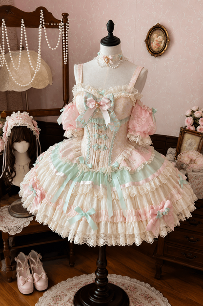 Traum-China-Ballerina-Lolita-Kleid + Accessoires