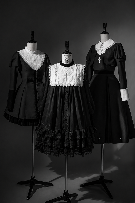 [Vorbestellung] Gothic White Night Kleid + Accessoires