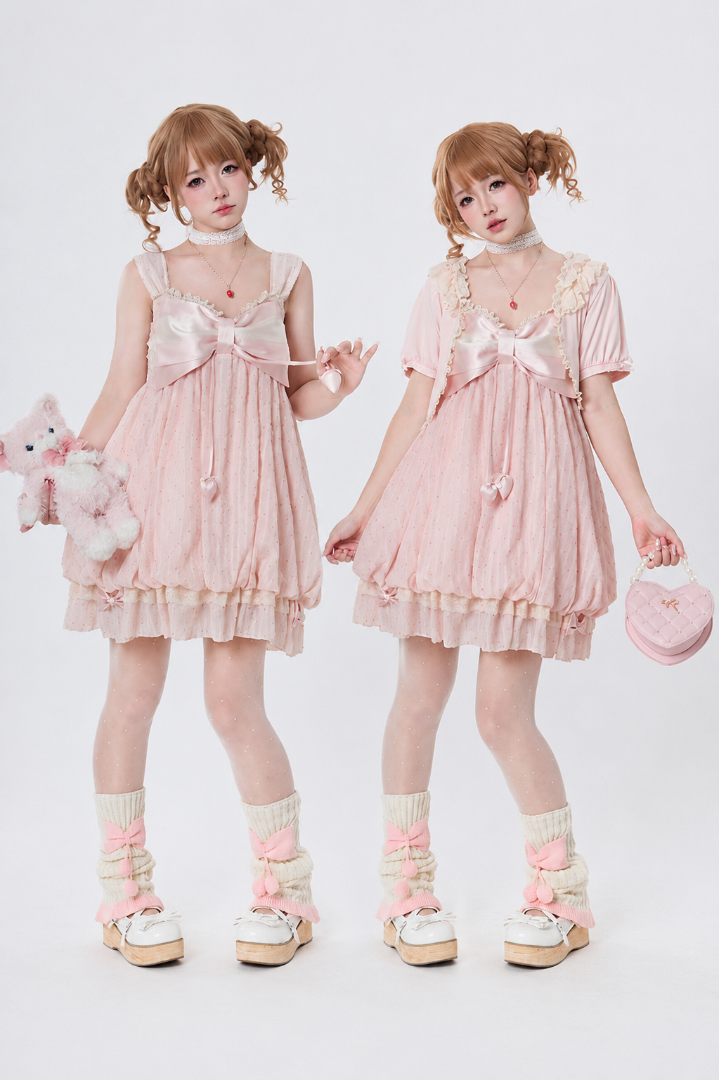 [Pre-order Deadline: May 29] Romantic Fairy Pink Lace Ribbon Cardigan