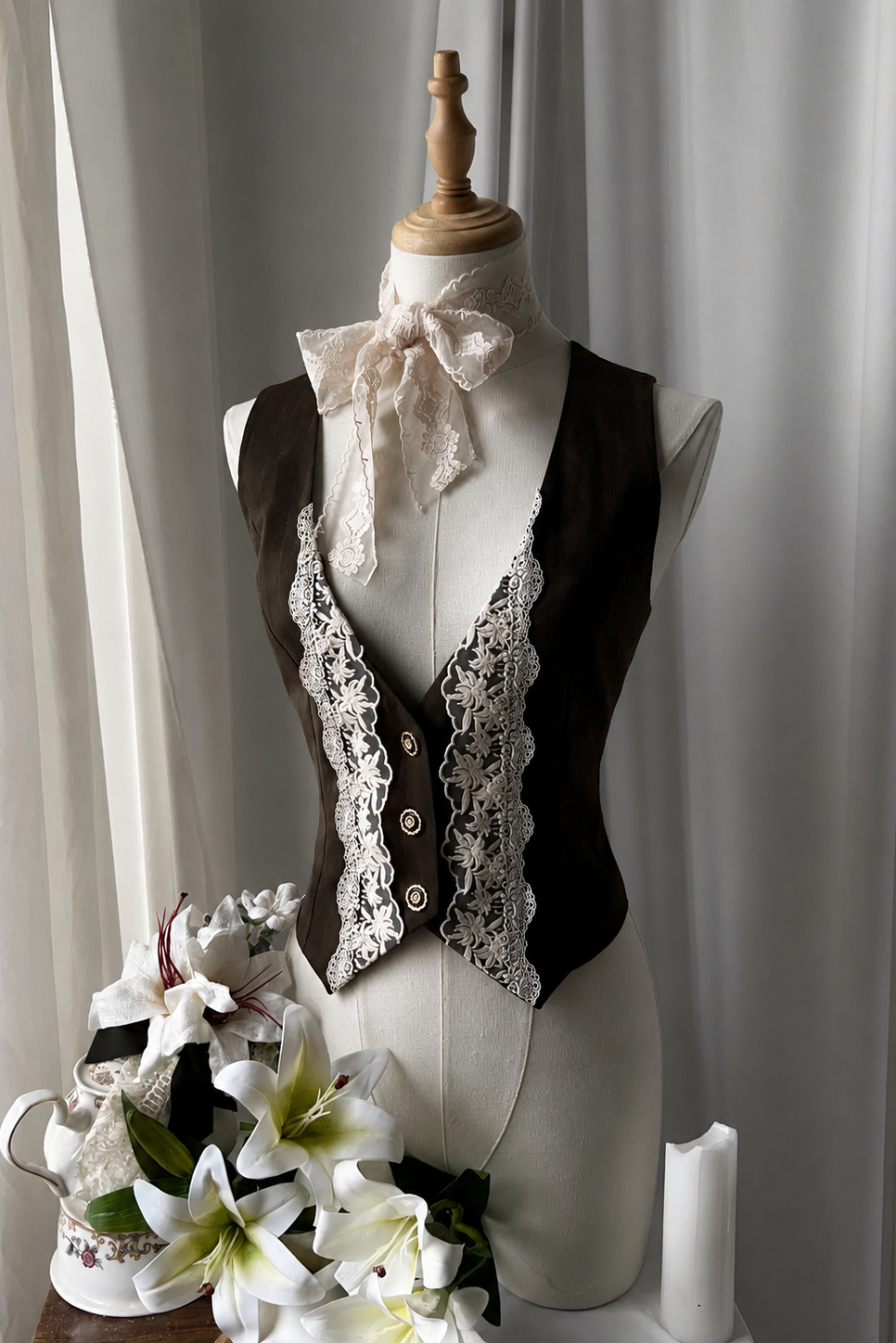 [Pre-order Deadline: May 11] Elegant Lily Embroidered Vest