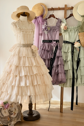 [Pre-order Deadline: July 31] Romantic Sweet Lolita Series Accessories (Flower-Embroidered Waist Ribbon, Corsage with Parfum Emblem, Hair Clip) [Exclusive Sale for Dress Purchasers]