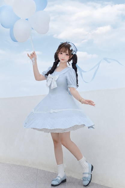 [Vorbestellartikel] Marine-Streifen-Sailor-Lolita-Serie Sailor-Schleifenhut