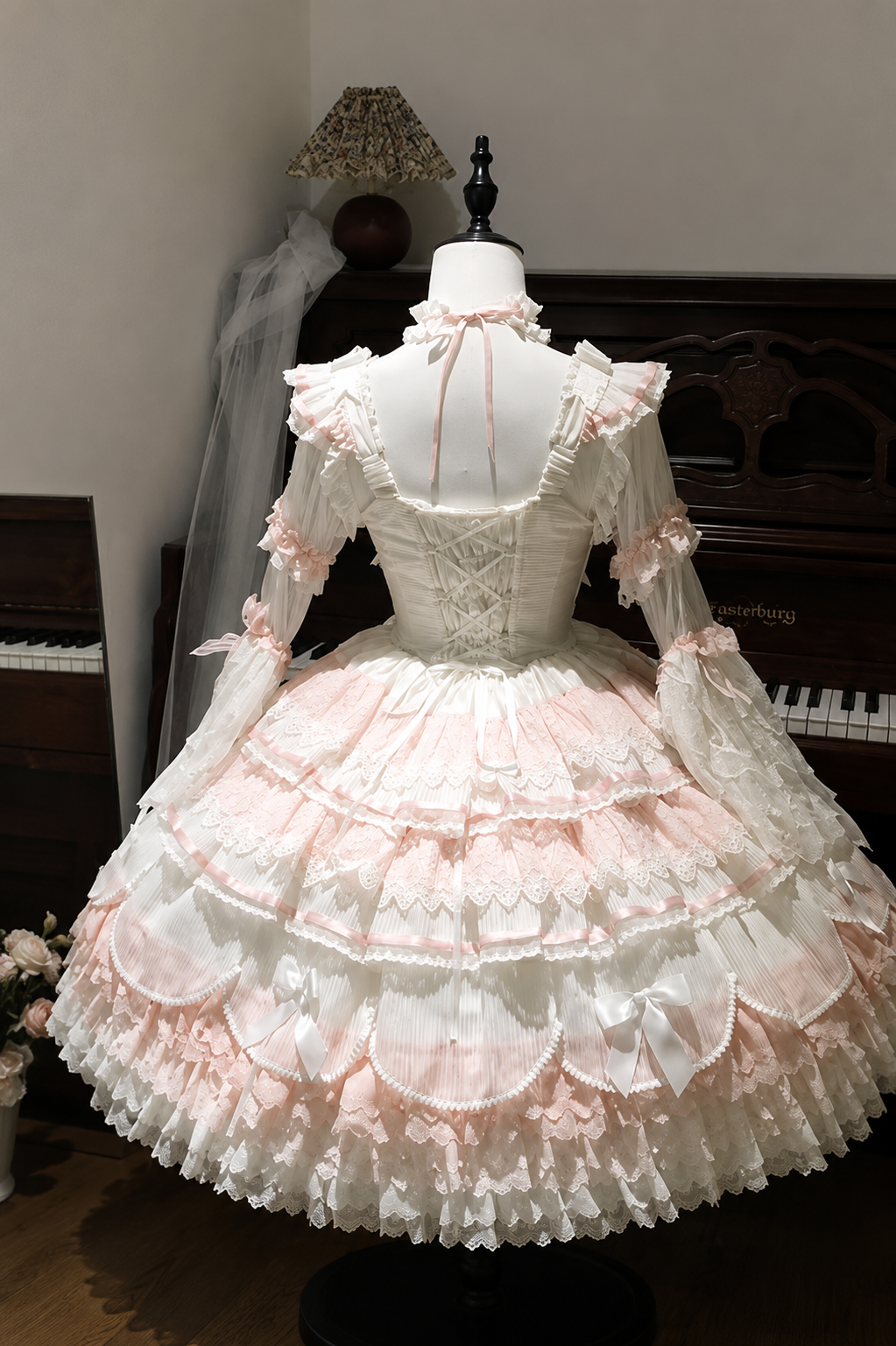 【8月8日予約締切】スウィートベリーロリータプリンセスティアードリボンJKSドレス＋ドレスセットA/B＋コンプリートセットA/B
