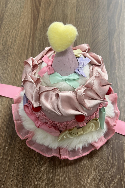 【8月20日予約締切】ピンク×パステルスイートロリータシリーズアクセサリー(ケーキハット・リストカフス・ヘアバンド・サッシュ)