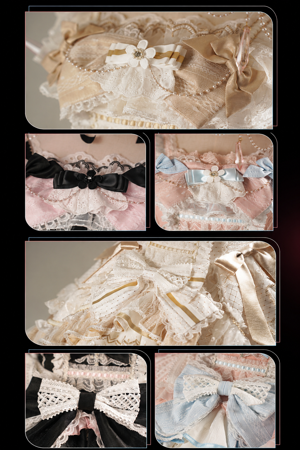 [Cierre de reserva el 14 de septiembre] Conjunto completo Elegant White Gold Witch: vestido JSK cruz + cola con lazo grande + capa con capucha + mangas desmontables + sombrero de bruja + mangas exteriores