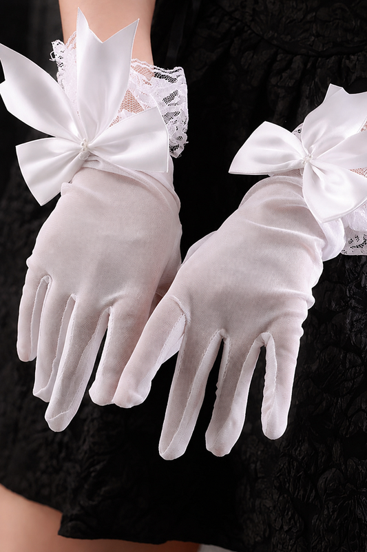 Lolita Lace Ribbon Gloves