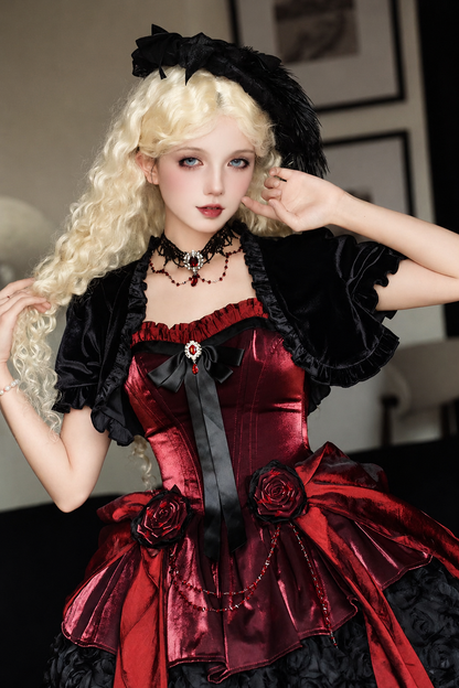 Rose Nebula Velvet Princess Sleeve Gothic Jacket