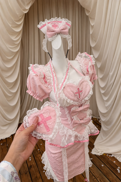 ピンクハートナースチャイナメイドセット