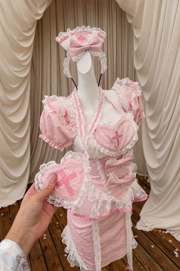 ピンクハートナースチャイナメイドセット