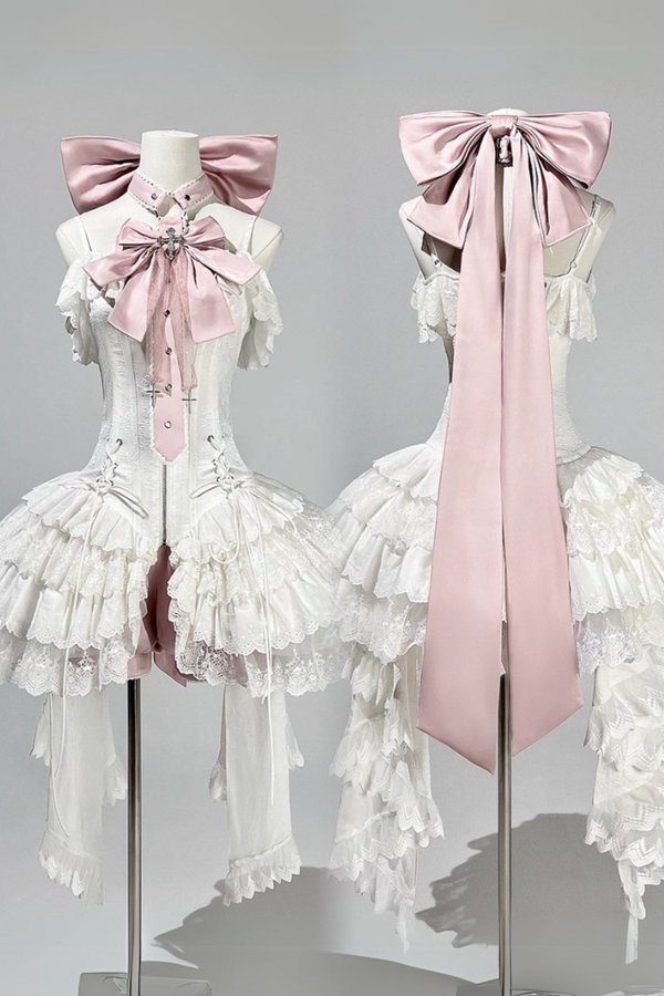 【予約商品】リボンバレエライトサスペンダーロリータスカートセット