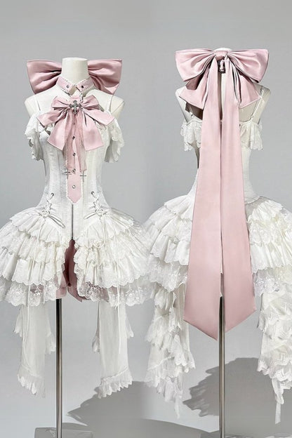 【予約商品】リボンバレエライトサスペンダーロリータスカートセット