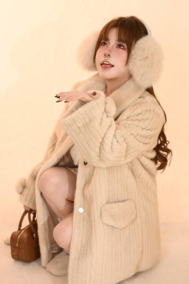 [Reserved product] Imitation Mink Furcoat