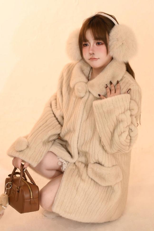 [Reserved product] Imitation Mink Furcoat