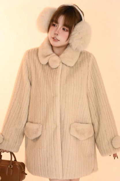 [Reserved product] Imitation Mink Furcoat