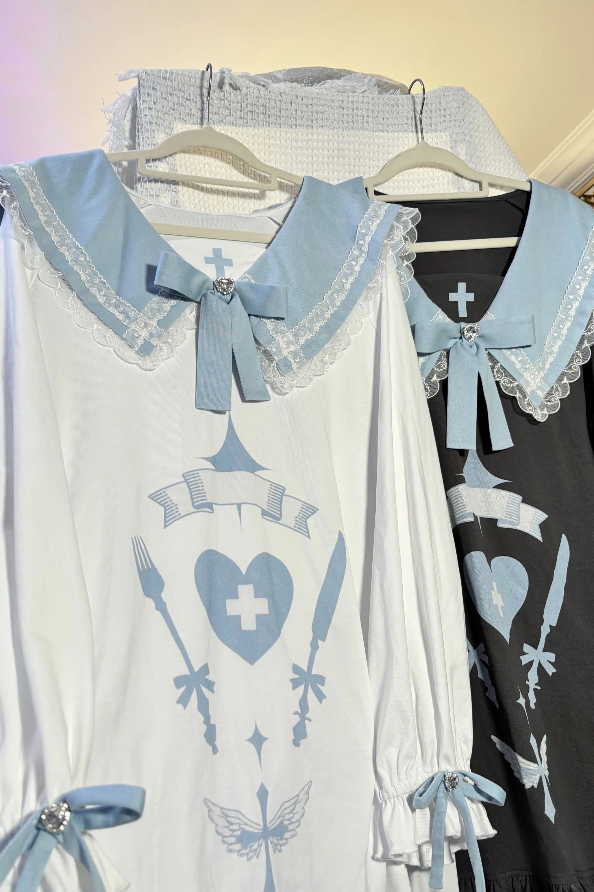 天使界隈👼】サブカルチャービックカラーミデイアムワンピース