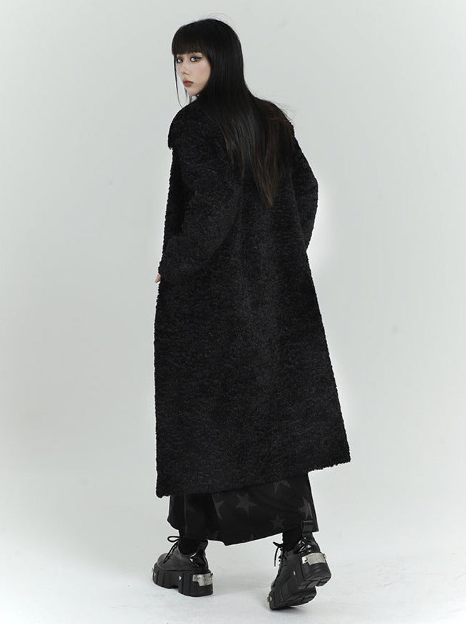 Black shop lambswool coat