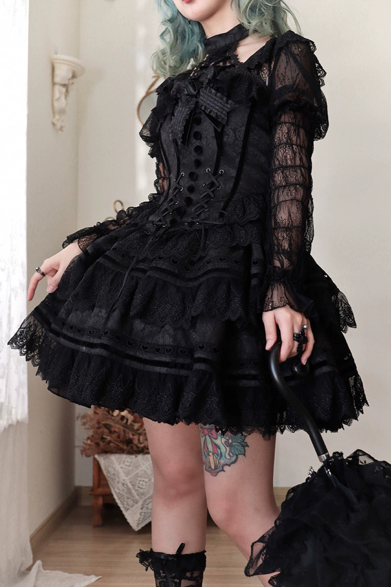 レーススクエアカラーロリータインナートップス