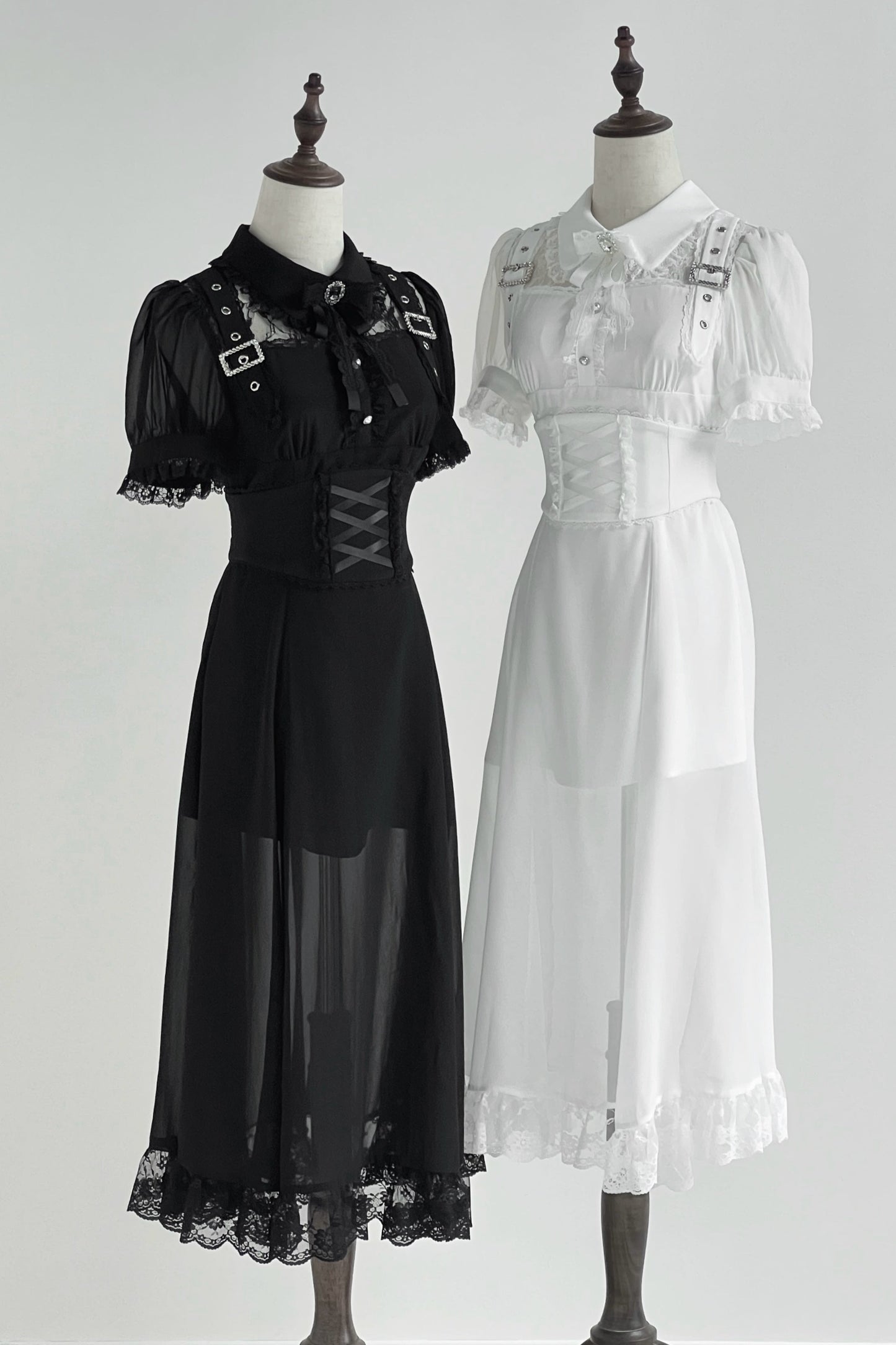 Subculture sheer top + long skirt