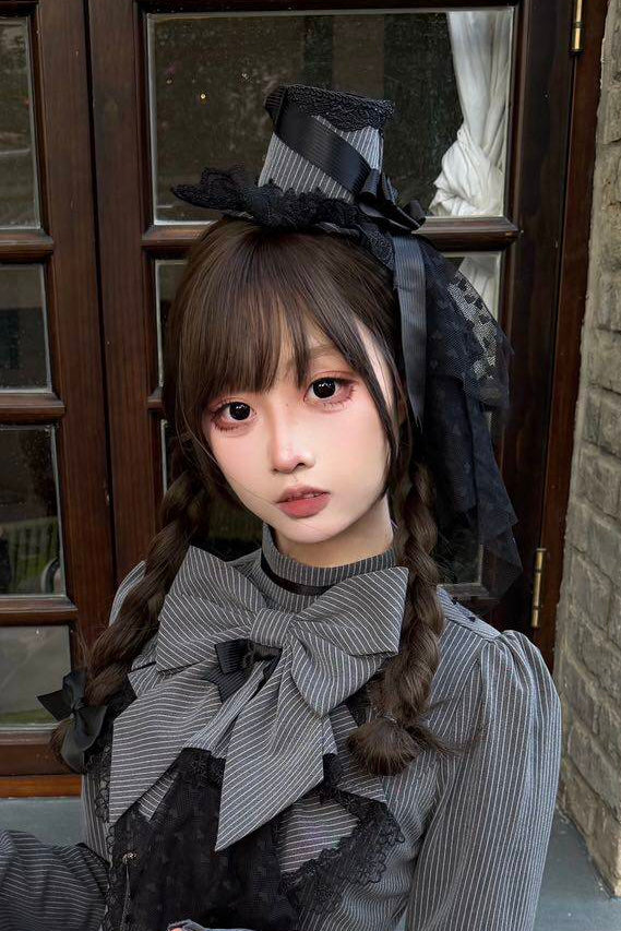 [Pre-order Deadline: April 25] Phantom Cat Series Cat Ear Hairband + Ribbon Veil Hat