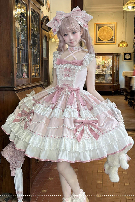[Pre-order product] Lily's Tea Party Antique Lolita Dress Complete